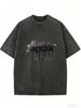 Vintage Washed Loose Tee For Women, Relaxed Short Sleeve T-Shirt For Casual Streetwear And Summer Activities_ecoleips.com