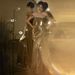 Elegant Gold Sequin Off-Shoulder Mermaid Evening Dress For Wedding Party, Banquet, Host & Debutante Ball_ecoleips.com
