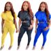 Audday A8227 Women's Clothing 2020 Spring Summer Solid Color Personality Casual Two-Piece Pants Set_ecoleips.com