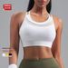 's Best-selling European Size Fixed Chest Pad Sports Bra With Beautiful Back And Thin Straps, Shockproof Yoga Tank_ecoleips.com