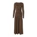 European And American Best-selling Women's Clothing 2025 Early Autumn New Fashion Slim-fit Pleated Elegant Round-neck_ecoleips.com