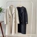 Women's Double-Sided Cashmere Coat, Mid-Length Korean Style Wool Overcoat, Loose Fit Double Breasted Winter Coat For Women_ecoleips.com