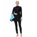 Conservative Three Piece Swimsuit Set Muslim Beachwear Long Sleeved Floral Skirt Long Pants Sun Protection Swimwear For Women_ecoleips.com