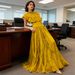 Women's Clothing Spring Autumn Lace Round Neck Dress Long Sleeve Slim Fit Elegant Ruffled Maxi Fashionable Women's Clothing Dress_ecoleips.com