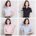 Spring White Shirt Women's Long-sleeved Overalls Dress Korean Version Top Professional Women's Short-sleeved Shirt OL_ecoleips.com