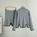 Women's Clothing Fashion Suit Spring College Style Knitted Cardigan High Waist Miniskirt Two Piece Suit_ecoleips.com