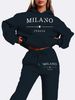 Women's Clothing 2pc Stylish Casual Letter Printed Tracksuit With Soft Fabric_ecoleips.com
