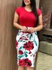 Women's Color Block Floral Bodycon Midi Dress – Plus Size Slim Fit Casual Fall Party Dress 2026_ecoleips.com