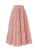 Versatile, Slimming Floral Dress; European-Style Bohemian A-Line Skirt; Flowing, Swinging Layered Tiered Skirt_ecoleips.com