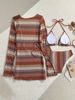 Women's Knitted Three Piece Swimsuit Sexy Hollowed Out Bikini Fashion Swimwear For Beach Vacations_ecoleips.com