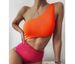 Triangle One Piece Swimsuit for Women High Waisted plus Size Fashionable Cutout Slimming Tummy Concealing Hot Spring Resort Wear Curvy Women_ecoleips.com