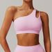 Women's Clothing Shoulder Beautiful Back Yoga Bra Nude Sports Underwear Irregular Shoulder Strap Running Fitness Vest Top_ecoleips.com