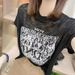 Summer New Letter Print Short Sleeve T-Shirt For Women, Thin Design, Unique Style, Versatile Loose Casual Round Neck Top_ecoleips.com