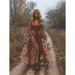 Women's Clothing Printed Ethnic Holiday Beach Dress_ecoleips.com