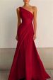 Elegant One-Shoulder Long Evening Gown Slim Fit Formal Party Dress for Banquet Prom Women's Clothing_ecoleips.com