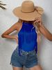 Women's T-shirt, Summer Solid Color Sleeveless Tassel Top, Fashionable Slim-fit Sleeveless Halter Neck Top, Suitable For Daily Commuting And Casual Vacations._ecoleips.com