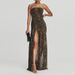 K Dress With Strapless Print, Horse Pattern, Sexy, Exposed Legs, Backless, See Through Slit_ecoleips.com