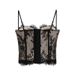 Fishbone Lace Camisole For Women With Built-in Chest Pads, Three-row Adjustable Clasps, Sexy Hollow-out Shapewear Tube_ecoleips.com