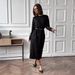 Women's Base Layer Mid Length Dress Autumn/Winter New Long Sleeve Flowing Bodycon Skirt_ecoleips.com