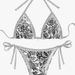 Women's Blue And White Porcelain Print Bikini Set 2 Piece Swimwear Sexy Vacation Suit Fits True To Size_ecoleips.com