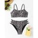 Women's Sexy Leopard Print Bikini Removable Padding Comfortable Stylish Swimwear for Beach Pool_ecoleips.com