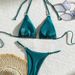 Women's Clothing New Solid Color Metal Decoration Bikini Sexy Neck Strap Backless Swimsuit Bikini_ecoleips.com