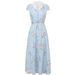 Vintage Floral Sundress – V-Neck Sleeveless A-Line Maxi Dress With Waist Seam (S-Xxl, Beige/Blue, Boho Summer Dress)_ecoleips.com