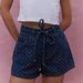 Women's Clothing High Waist Denim Women Summer Hot Girl Casual Straight Hook Flower Drawstring Denim Shorts_ecoleips.com