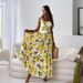 Women's Clothing Sweet Suspender Print Backless Character Dress Long Skirt_ecoleips.com