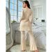 Temperament Medium And Long Long-sleeved Pajamas Women's Suit Spring And Autumn New Comfortable Loungewear_ecoleips.com