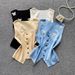 Women's Retro Style Rhinestone Studded V Neck Vest Heavily Embellished 3D Butterfly Floral Button Summer Top_ecoleips.com