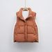 Pinghu Chixin Jacket National Standard 90 Autumn Winter New Women's Down Vest Sleeveless Tank Top Korean Loose Coat_ecoleips.com