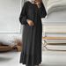 New 2025 Summer Women's Dress, Spring And Autumn Fashionable Skirt, Long Sleeve Solid Color Dress With Ruffled Hem,_ecoleips.com