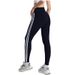 European And American Style Side-striped High-waisted Yoga Pants For Women, Tummy Control, Butt-lifting, Running,_ecoleips.com