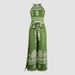 Women's Clothing New Spot Positioning Printed Vest Pants Suit_ecoleips.com