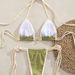 Women's Sexy Suspender Swimsuit Solid Color Two Piece Three Piece Bikini European American Style Foreign Trade 2025 New Cross Border_ecoleips.com