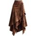 Retro Style Women's Suede Skirt With Tassel Tie Waist European And American Fashion Trend New Arrivals_ecoleips.com