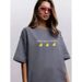 Cartoon Cute Little Yellow Duck Fun Print European And American Style Summer 100% Cotton Short Sleeve T-Shirt Elegant_ecoleips.com