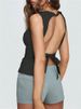 Women's Sexy Solid Color Backless Tank Top For Summer Club Sleeveless Knot Backless Tee Top Streetwear Y2K Clothes 2025_ecoleips.com