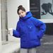 New Autumn Winte Fashion Candy Colo Jacket Fo Women Koean Style Shot Loose Hooded Student Cotton Coat Wam_ecoleips.com