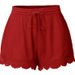 2025s 2025 Summer Solid Color Lace-Up Shorts Casual Pants For Women_ecoleips.com