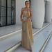 Bohemian Off-Shoulder Maxi Dress – Adjustable Wrap Halter Neck Beach Cover-Up (Organic Cotton, One Size, Multiple Colors)_ecoleips.com