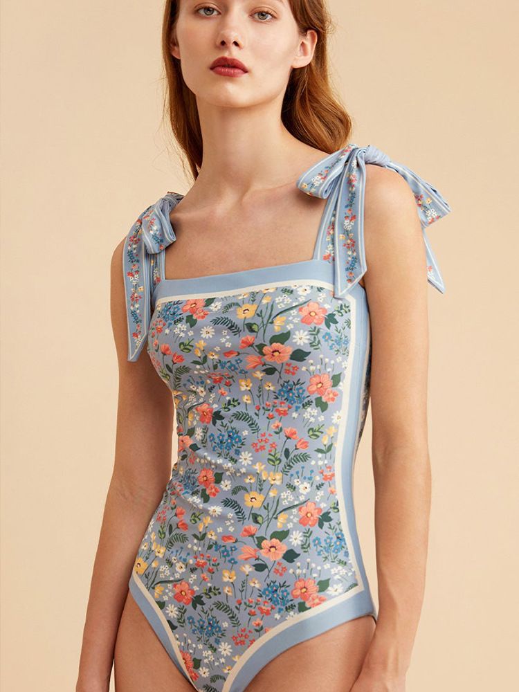 Women's Clothing Retro Ins Style Hot Selling Two Sided Wear One Piece Swimsuit Female Sling Conservative Swimsuit Suit_ecoleips.com