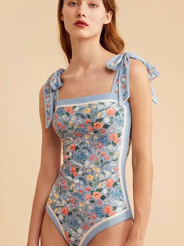 Women's Clothing Retro Ins Style Hot Selling Two Sided Wear One Piece Swimsuit Female Sling Conservative Swimsuit Suit_ecoleips.com