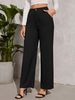 Aria Basics 2025 Cross-Border European And American New Style Spring Autumn Summer Women's Solid Color High Waist Draped Comfortable_ecoleips.com
