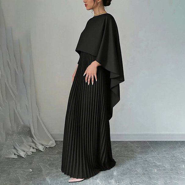 Spring Women's Solid Color Slim Fit Suit Round Neck Pleated Waist = Casual Pant Set For Ladies_ecoleips.com