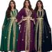 Women's Clothing Muslim Robe Middle East Fashion Long Sleeved Ribbon Embroidery Two Piece Dress_ecoleips.com
