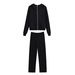 Women's Clothing Velvet Hooded Sweater Jacket/sweatpants Casual Pants Practical Lazy Two Piece Suit New Style_ecoleips.com