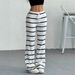 Striped Wide-Leg Pants With Drawstring Waist – High-Waisted Flowy Trousers For Effortless Style_ecoleips.com