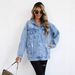 Women's Distressed Denim Jacket Style Top_ecoleips.com
